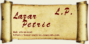Lazar Petrić vizit kartica